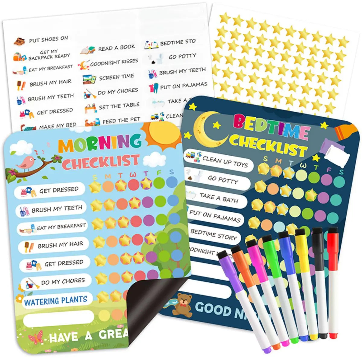 Morning & Bedtime Routine Chart (Magnetic)