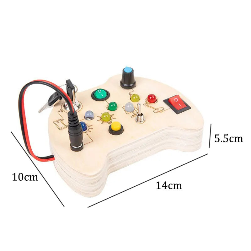 Montessori Busy Board – LED Sensory Learning Toy for Kids (2-4 Years)