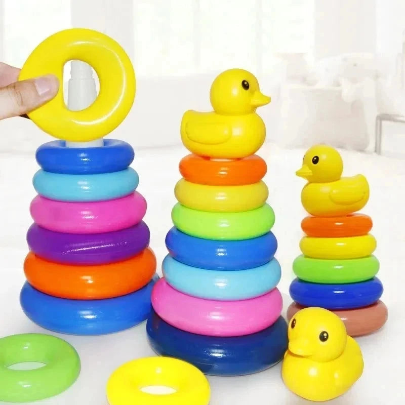 Montessori Baby Spinning Stacking Ring Toy