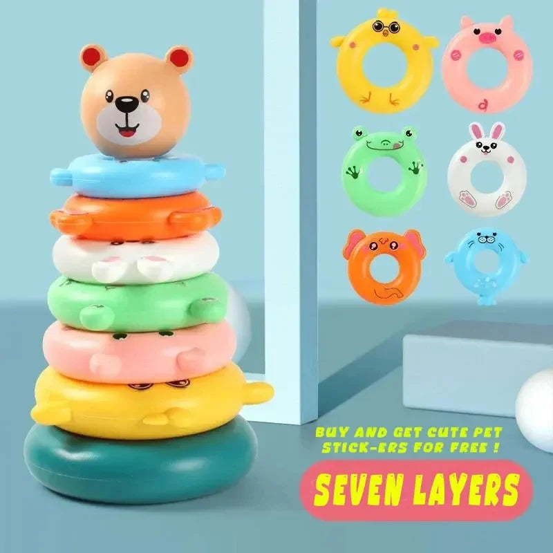 Montessori Baby Spinning Stacking Ring Toy