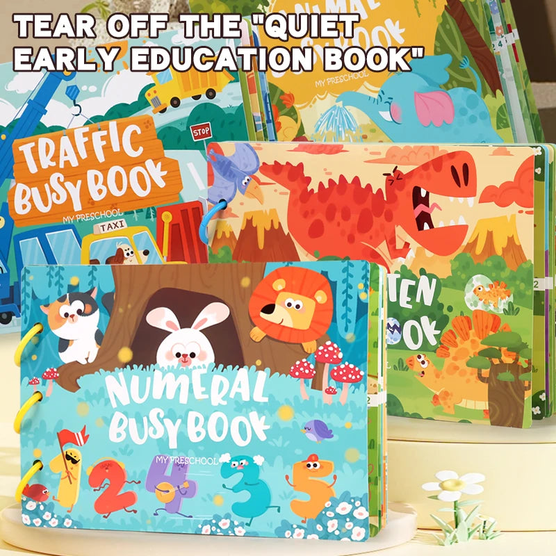 CUBBY Kids™ Montessori Busy Book –Screen- Free Learn Through Play
