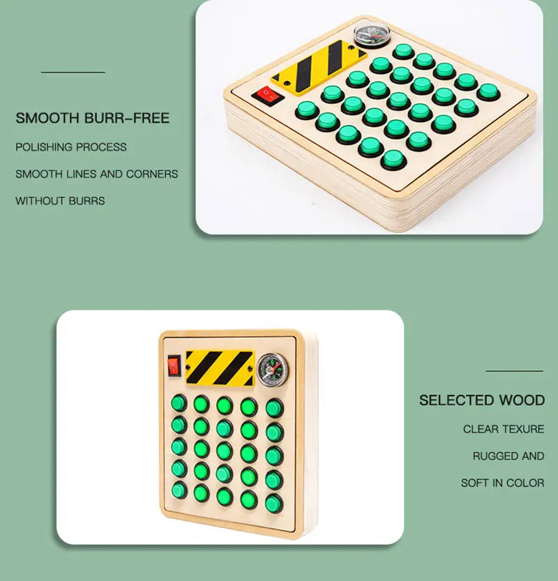 Montessori Busy Board – LED Sensory Learning Toy for Kids (2-4 Years)