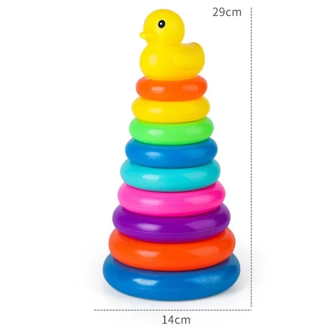 Montessori Baby Spinning Stacking Ring Toy