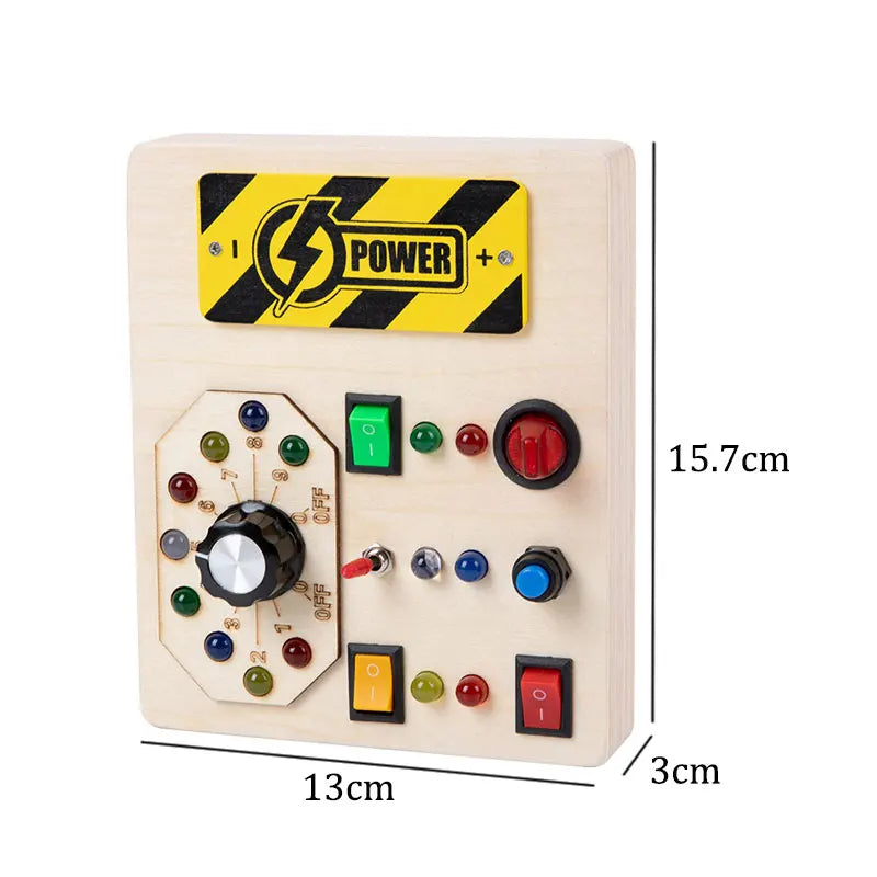 Montessori Busy Board – LED Sensory Learning Toy for Kids (2-4 Years)