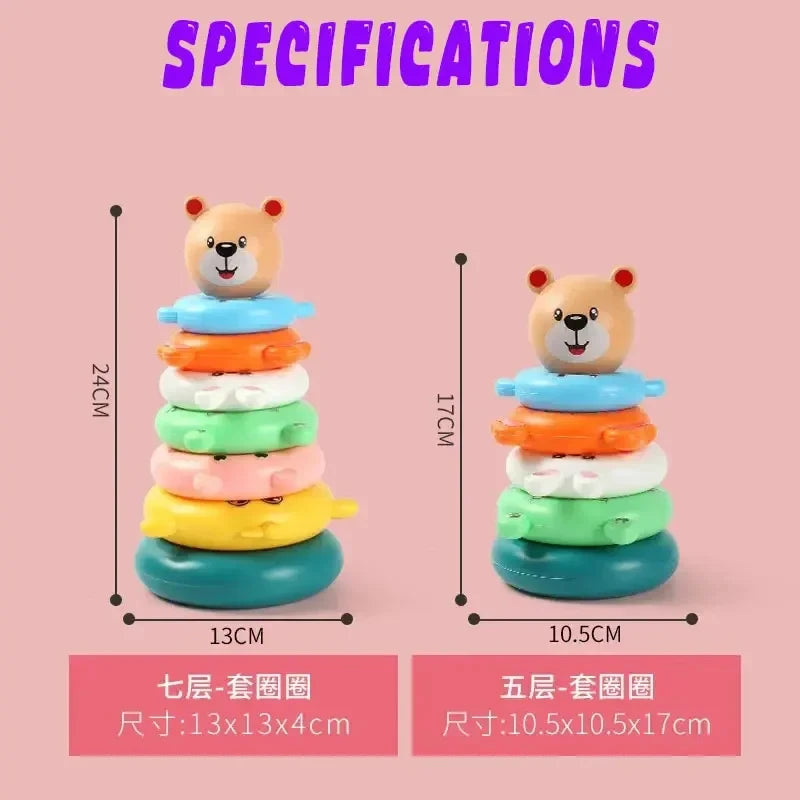 Montessori Baby Spinning Stacking Ring Toy