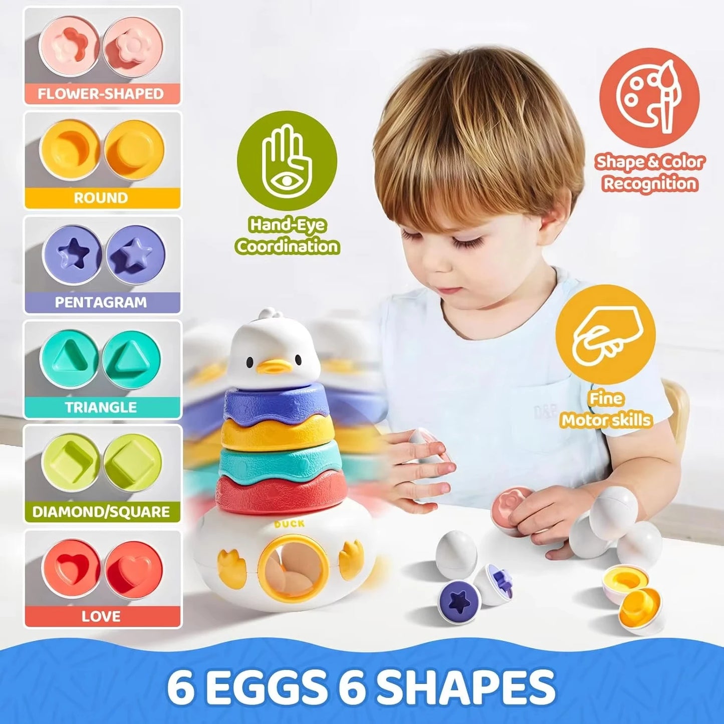 Montessori Baby Spinning Stacking Ring Toy