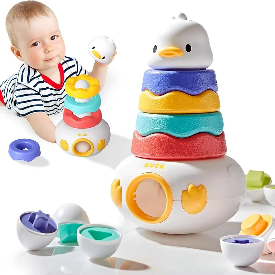 Montessori Baby Spinning Stacking Ring Toy