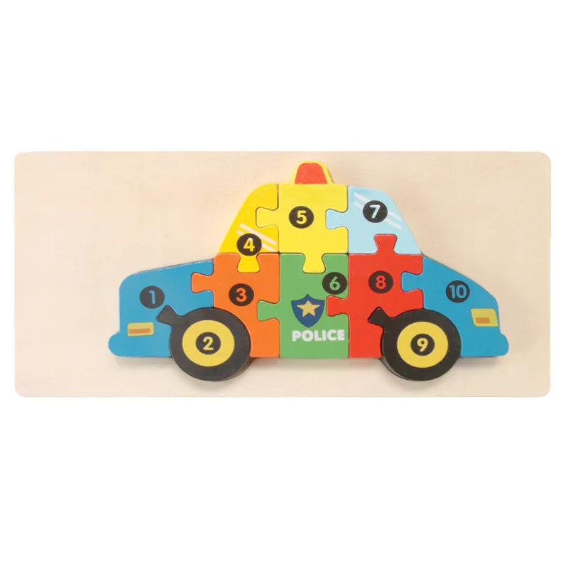 Kids Wooden Animal Shape Matching Puzzle Toy(Montessori wooden puzzle board)