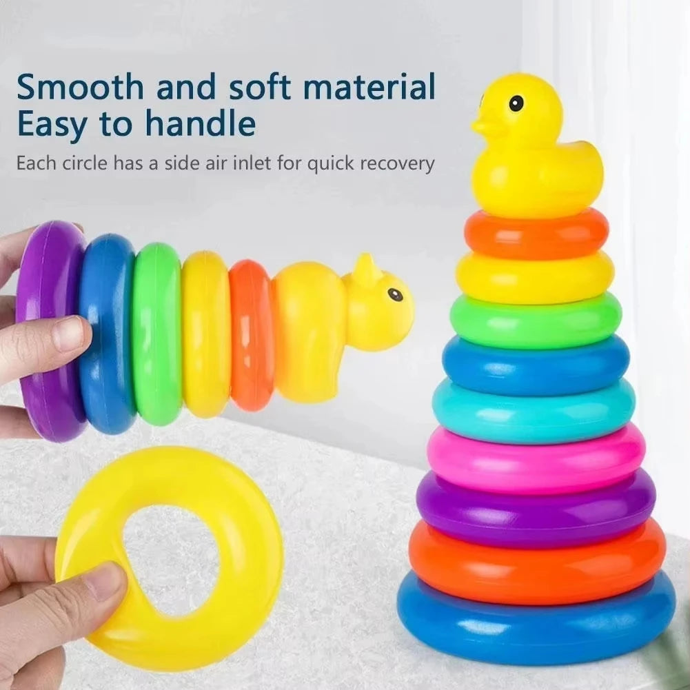 Montessori Baby Spinning Stacking Ring Toy