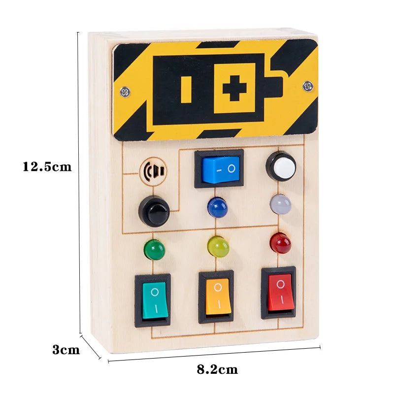 Montessori Busy Board – LED Sensory Learning Toy for Kids (2-4 Years)