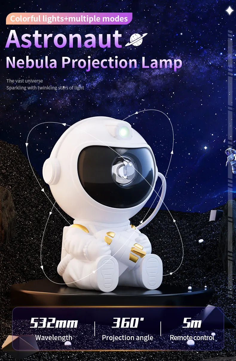 Astronaut Galaxy Star Projector Night Light