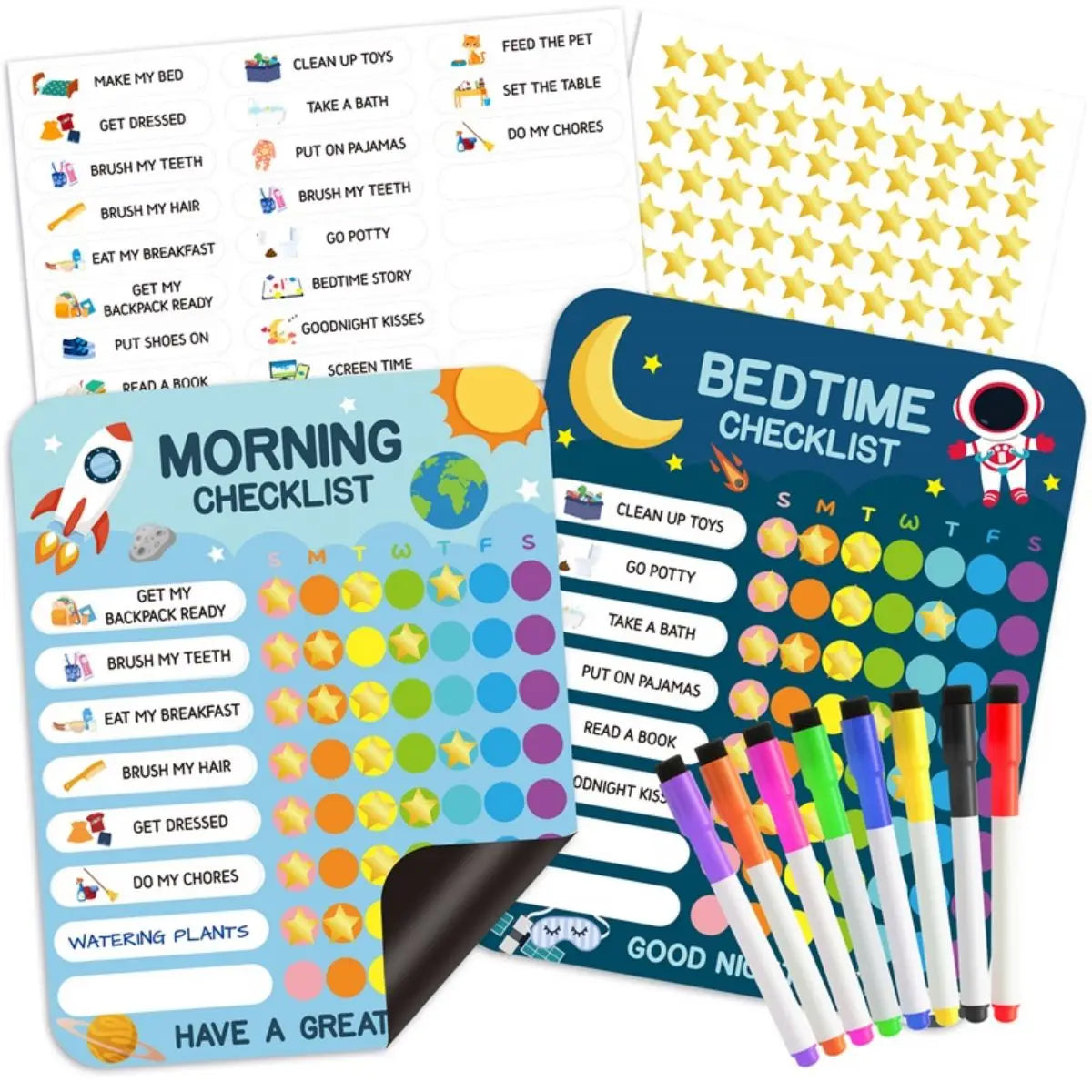 Morning & Bedtime Routine Chart (Magnetic)