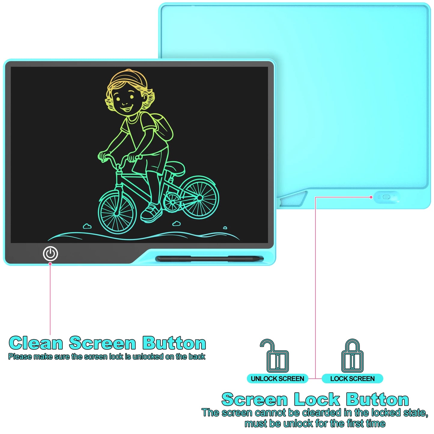 LCD Writing Tablet- Kids Drawing Board
