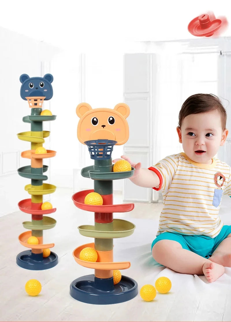 Montessori Baby Spinning Stacking Ring Toy