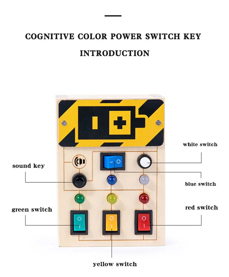 Montessori Busy Board – LED Sensory Learning Toy for Kids (2-4 Years)
