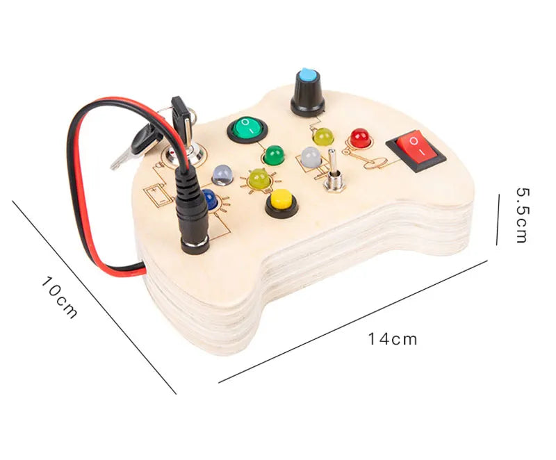 Montessori Busy Board – LED Sensory Learning Toy for Kids (2-4 Years)