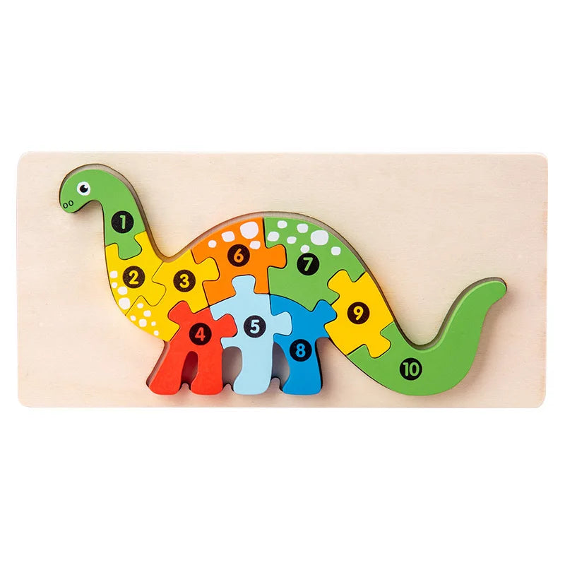 Kids Wooden Animal Shape Matching Puzzle Toy(Montessori wooden puzzle board)