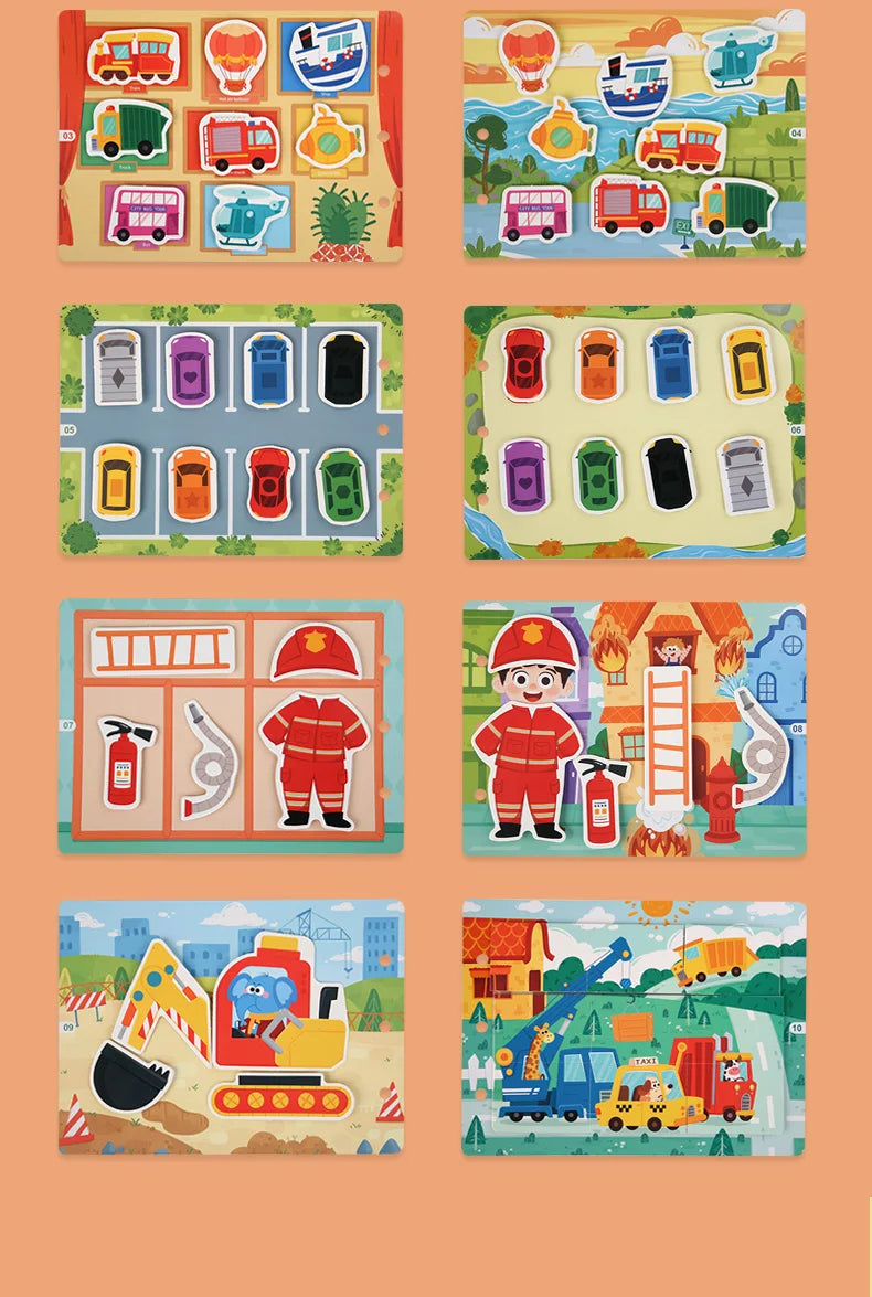 CUBBY Kids™ Montessori Busy Book –Screen- Free Learn Through Play