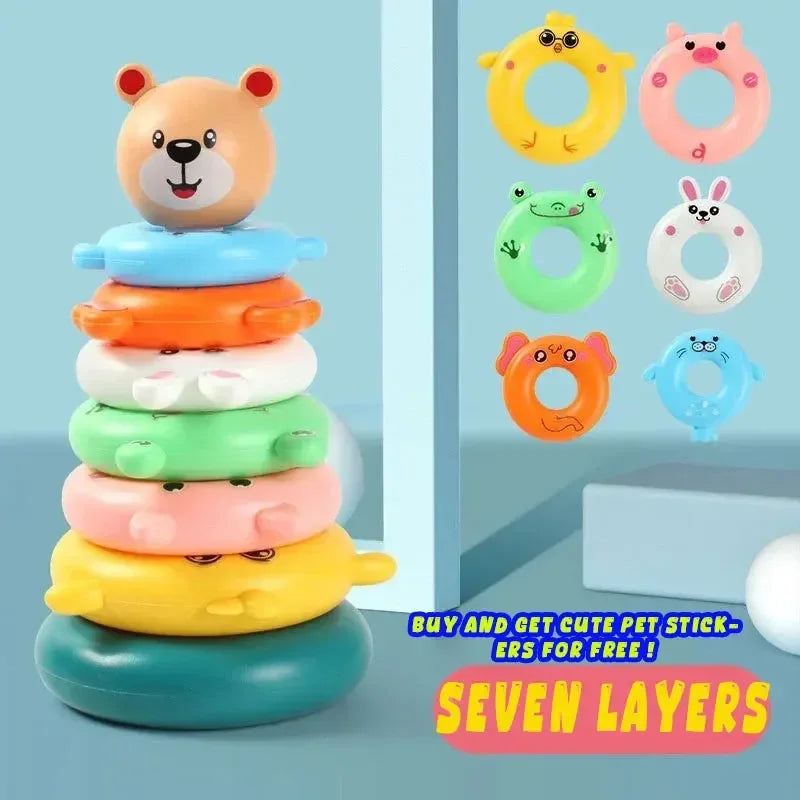 Montessori Baby Spinning Stacking Ring Toy