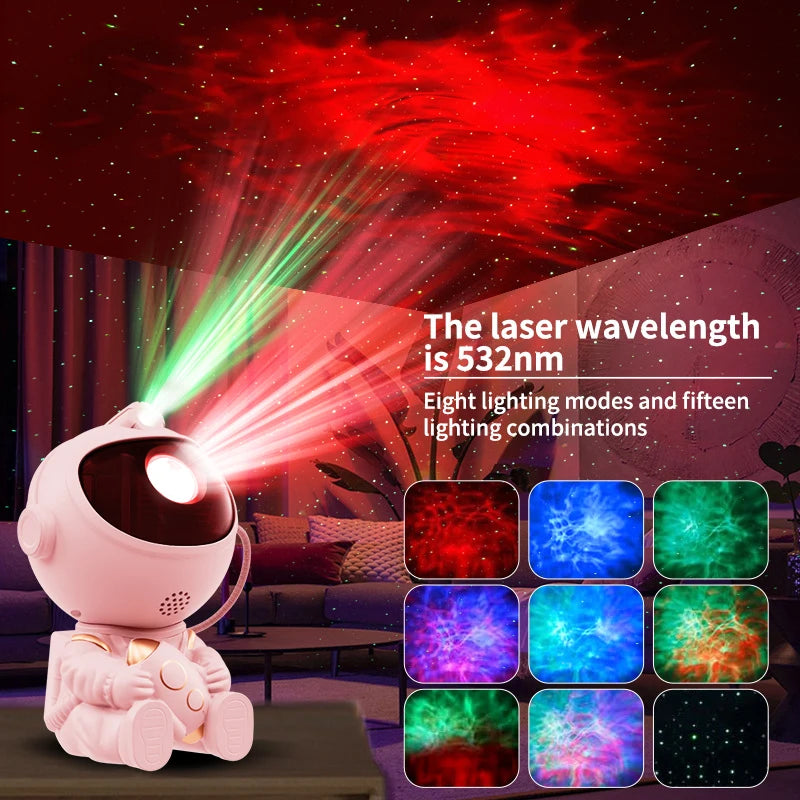 Astronaut Galaxy Star Projector Night Light
