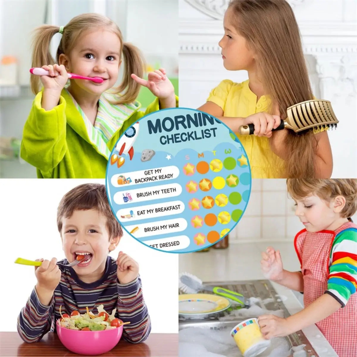 Morning & Bedtime Routine Chart (Magnetic)