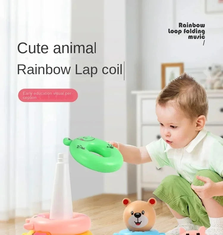 Montessori Baby Spinning Stacking Ring Toy