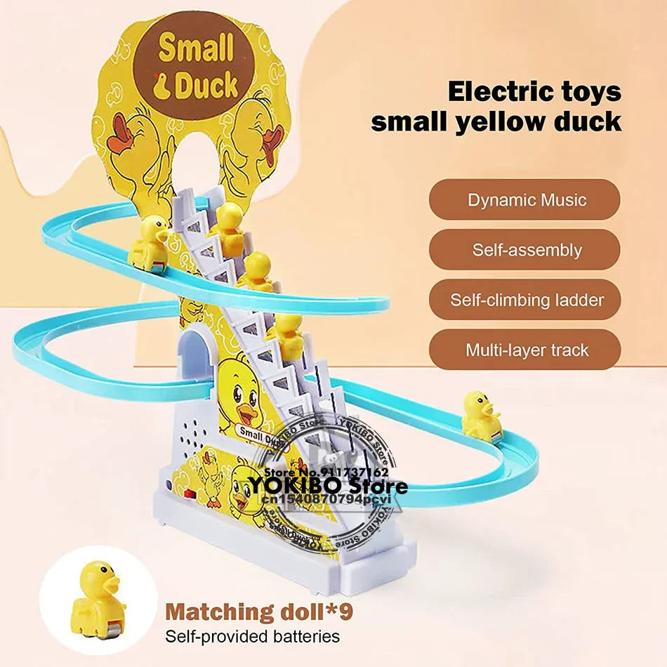 Duck Climbing Stairs Musical Toy for Kids ( Electric duck climbing stairs toy ).