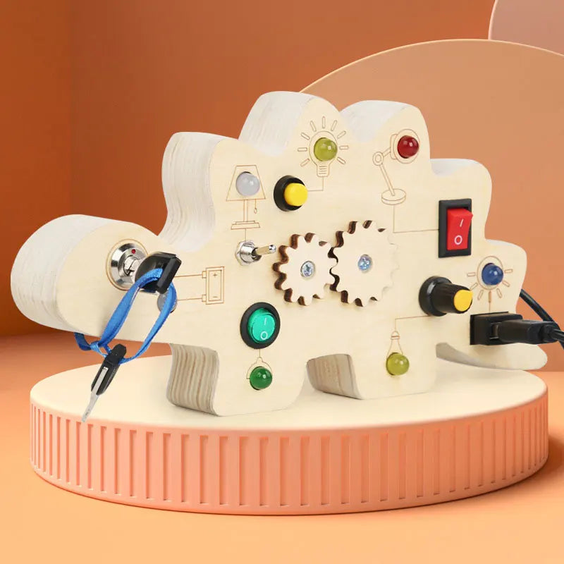 Montessori Busy Board – LED Sensory Learning Toy for Kids (2-4 Years)