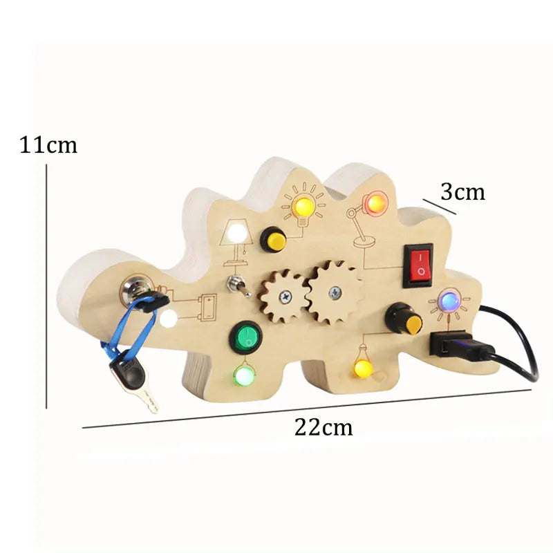 Montessori Busy Board – LED Sensory Learning Toy for Kids (2-4 Years)