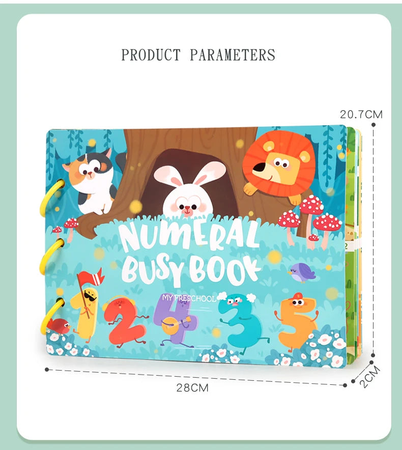 CUBBY Kids™ Montessori Busy Book –Screen- Free Learn Through Play