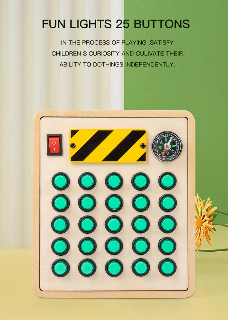 Montessori Busy Board – LED Sensory Learning Toy for Kids (2-4 Years)
