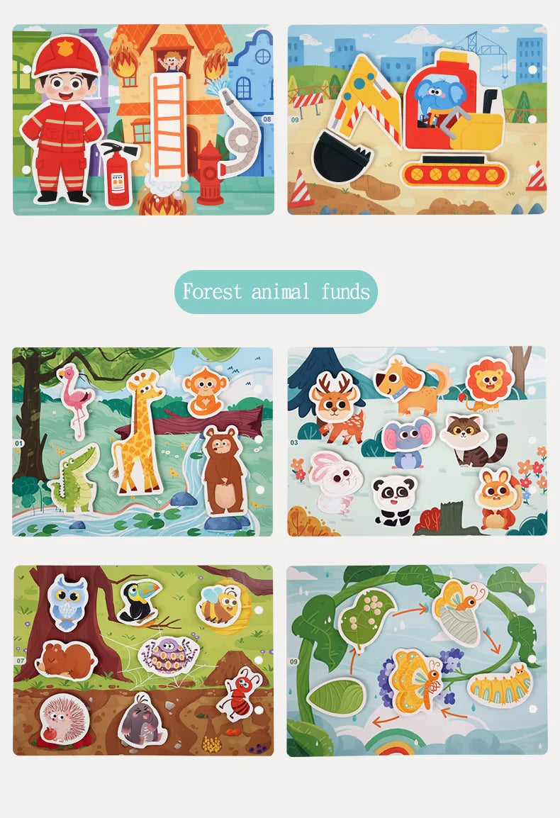 CUBBY Kids™ Montessori Busy Book –Screen- Free Learn Through Play