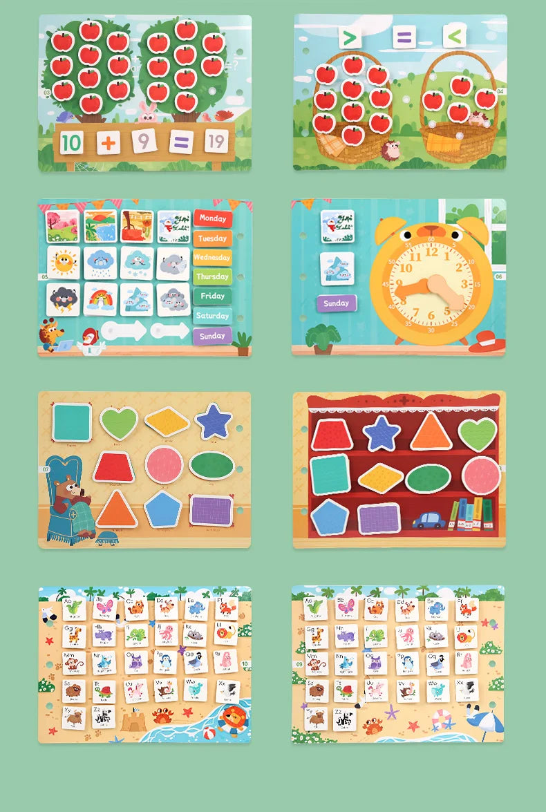 CUBBY Kids™ Montessori Busy Book –Screen- Free Learn Through Play