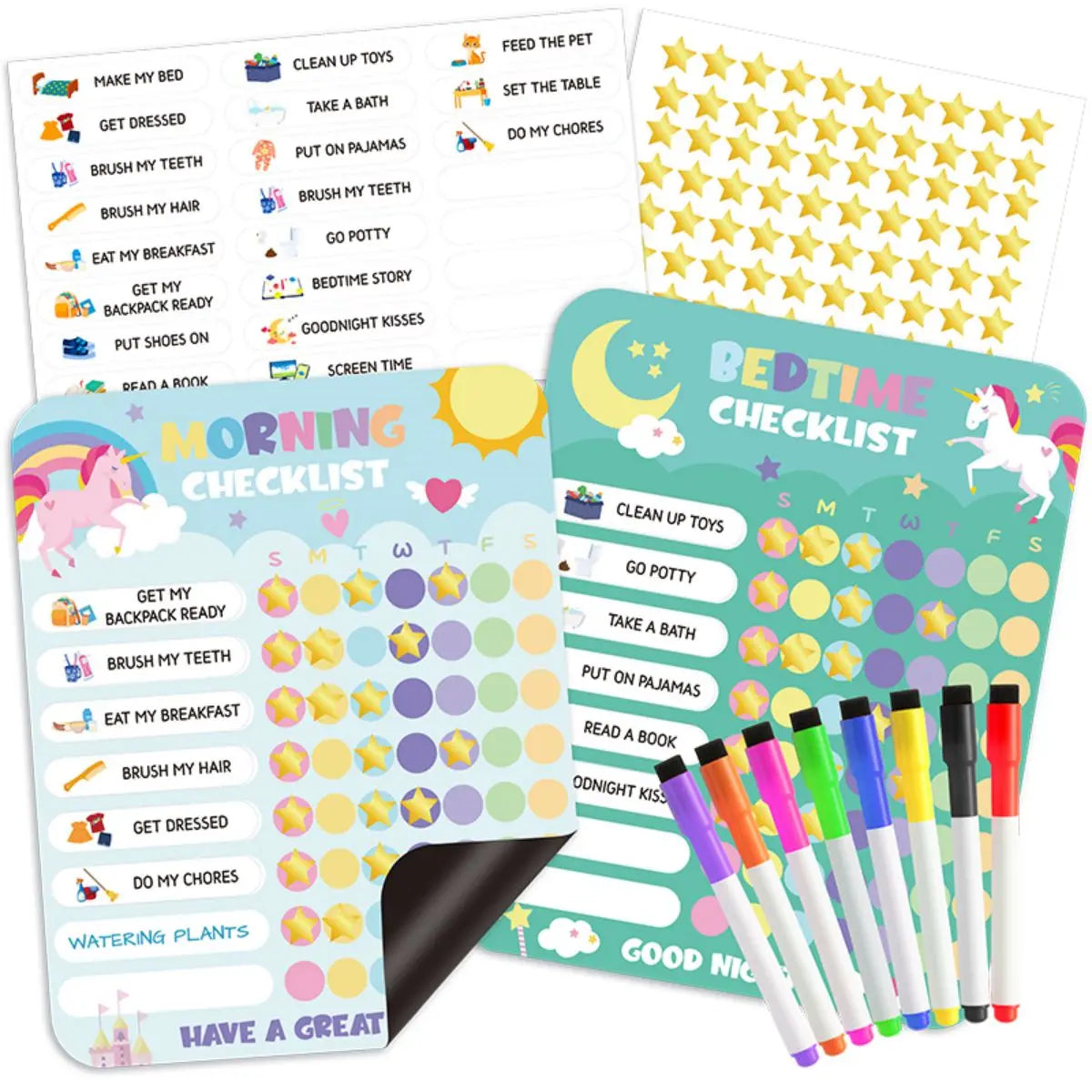 Morning & Bedtime Routine Chart (Magnetic)