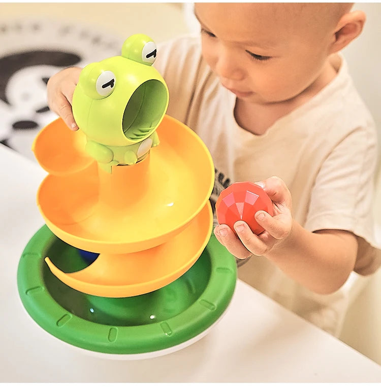 Montessori Baby Spinning Stacking Ring Toy