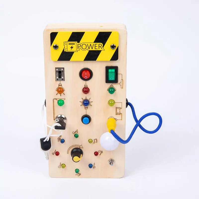 Montessori Busy Board – LED Sensory Learning Toy for Kids (2-4 Years)
