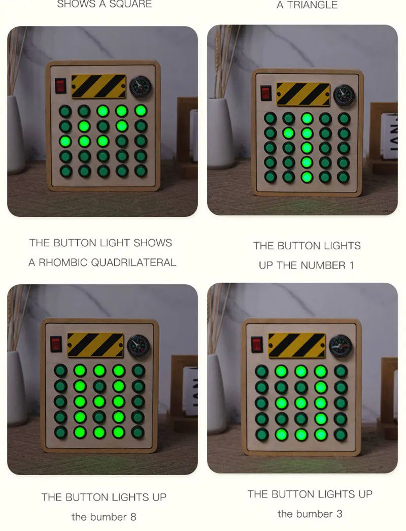 Montessori Busy Board – LED Sensory Learning Toy for Kids (2-4 Years)
