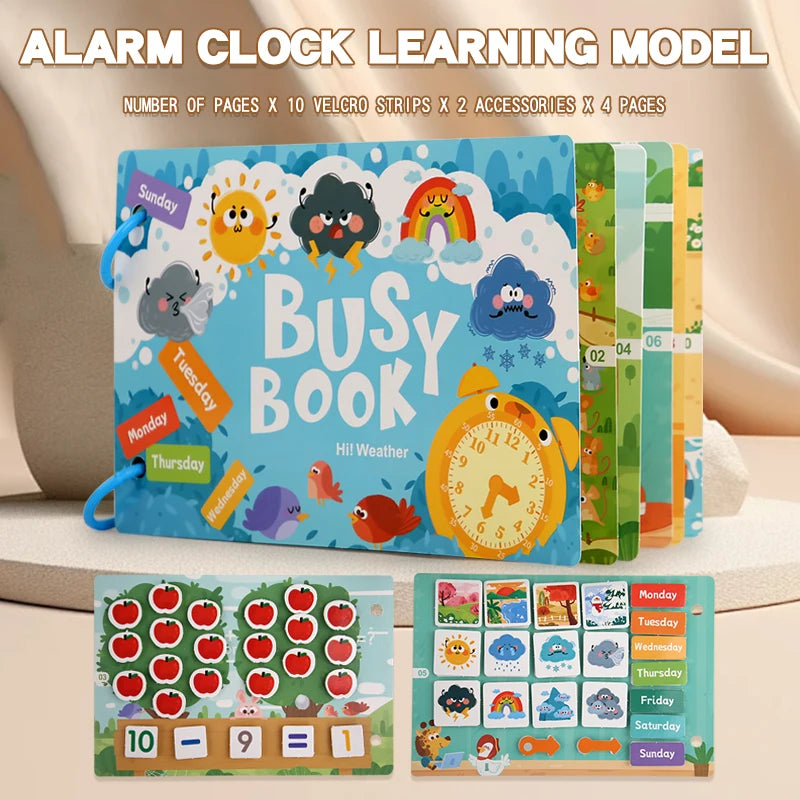 CUBBY Kids™ Montessori Busy Book –Screen- Free Learn Through Play