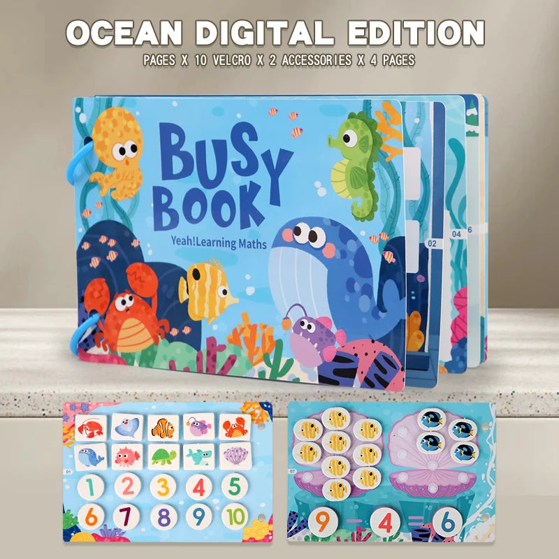 CUBBY Kids™ Montessori Busy Book –Screen- Free Learn Through Play