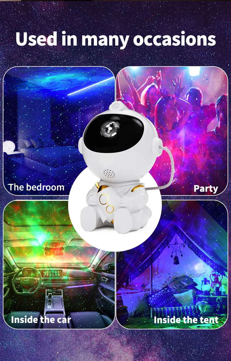 Astronaut Galaxy Star Projector Night Light