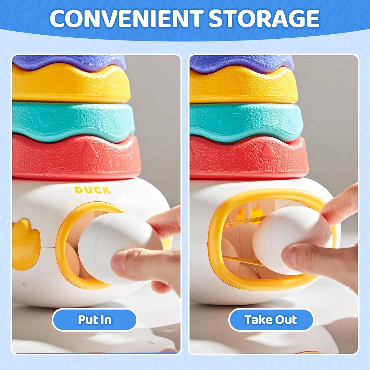 Montessori Baby Spinning Stacking Ring Toy