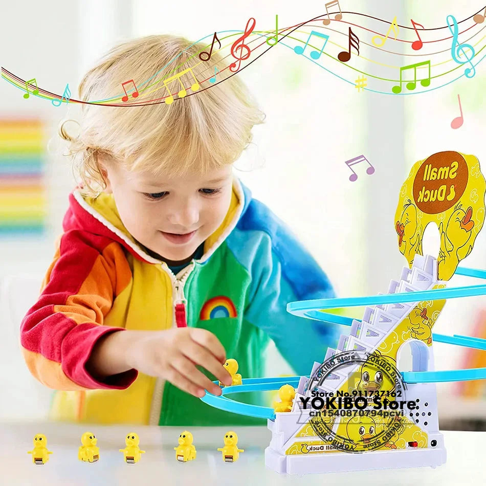 Duck Climbing Stairs Musical Toy for Kids ( Electric duck climbing stairs toy ).