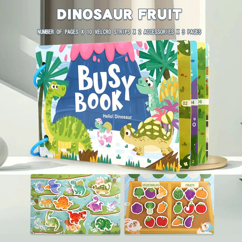 CUBBY Kids™ Montessori Busy Book –Screen- Free Learn Through Play