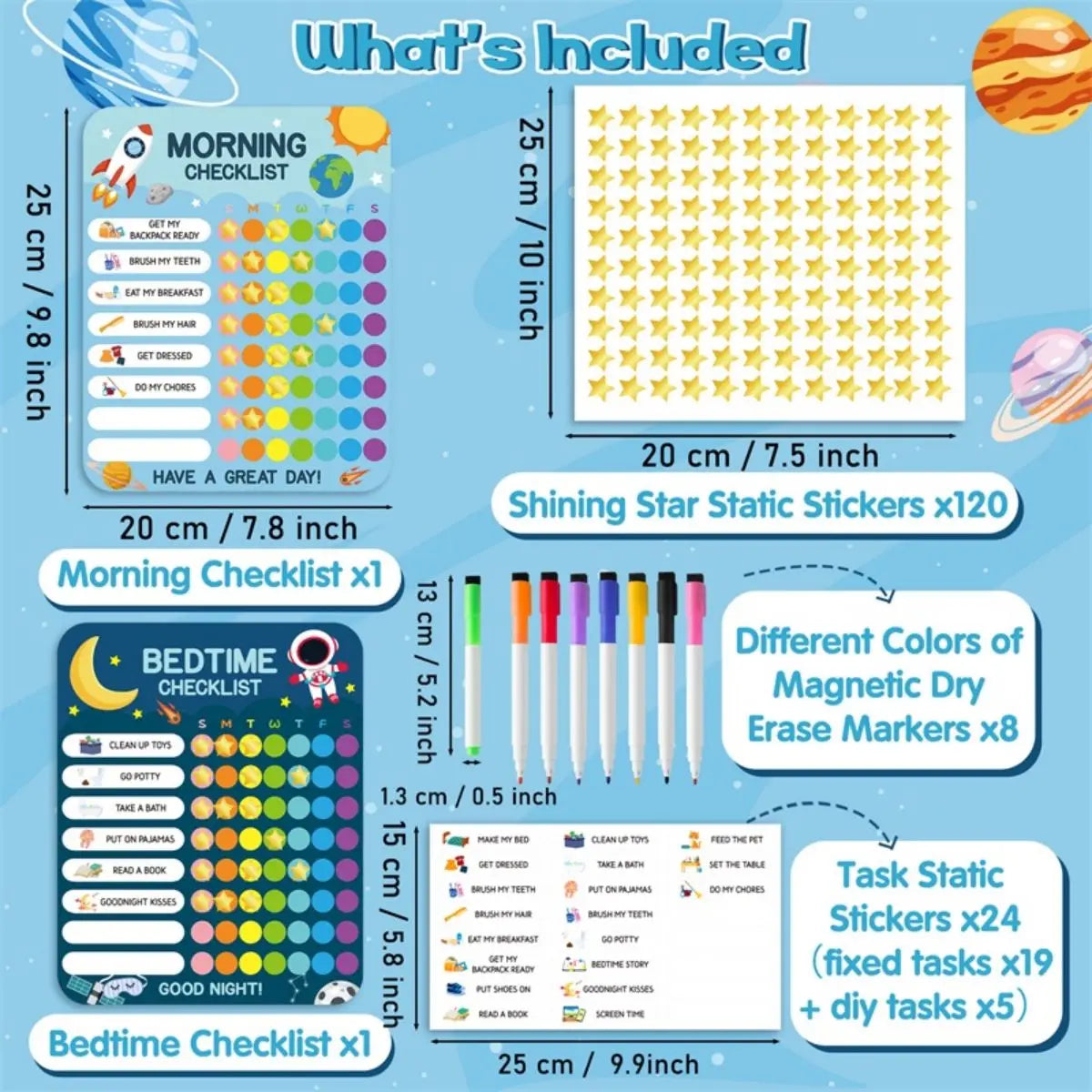 Morning & Bedtime Routine Chart (Magnetic)