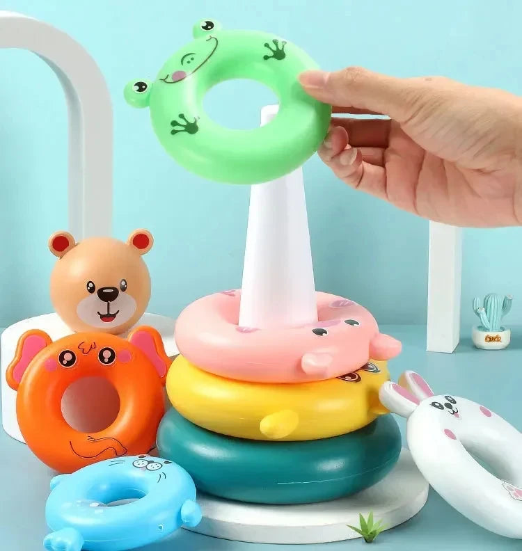 Montessori Baby Spinning Stacking Ring Toy