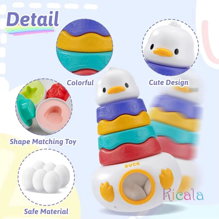 Montessori Baby Spinning Stacking Ring Toy