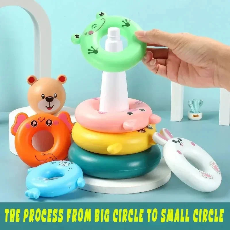 Montessori Baby Spinning Stacking Ring Toy