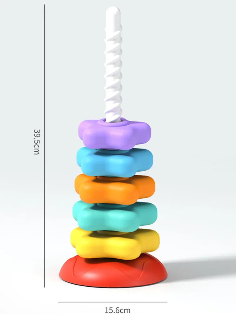 Montessori Baby Spinning Stacking Ring Toy