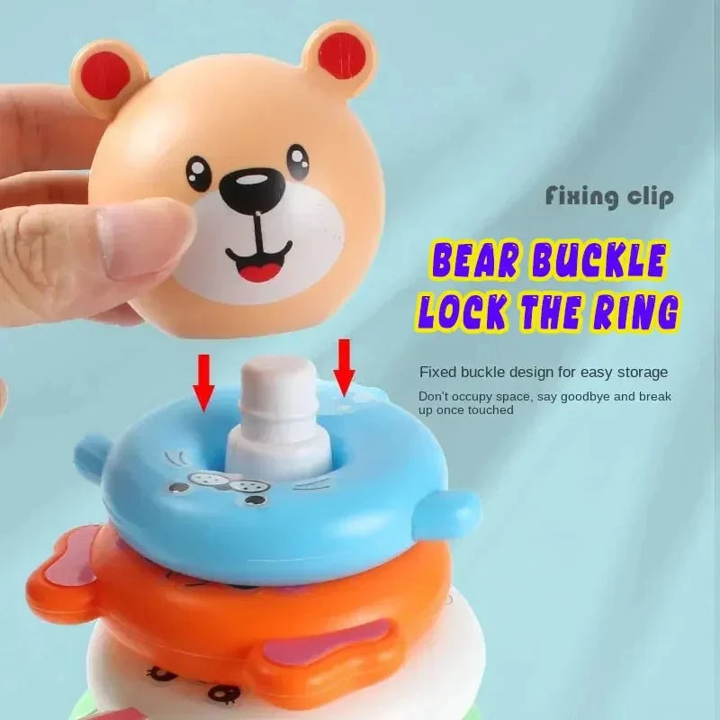 Montessori Baby Spinning Stacking Ring Toy