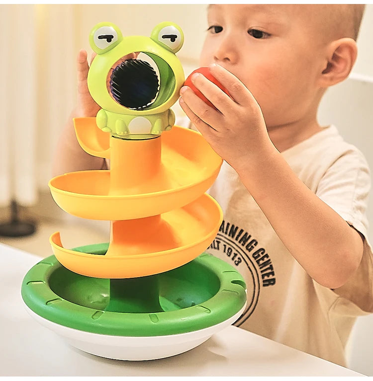 Montessori Baby Spinning Stacking Ring Toy